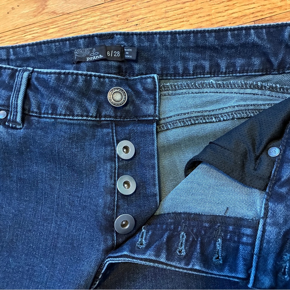 Prana Button-fly blue jeans